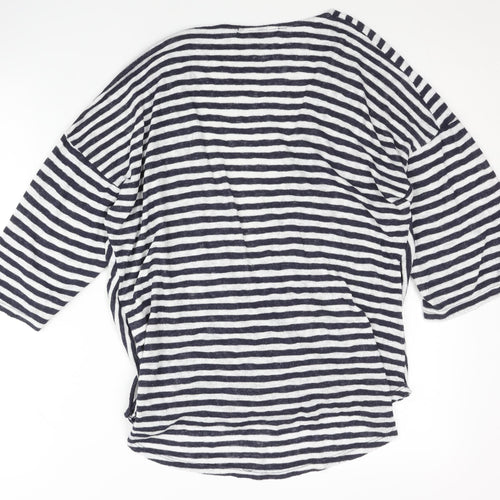 Coin 1804 Women's Black Stripe Wrap Jumper XL
