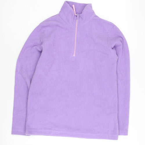 Mountain Warehouse Girls Purple Fleece Pullover Sweatshirt 11-12 Years