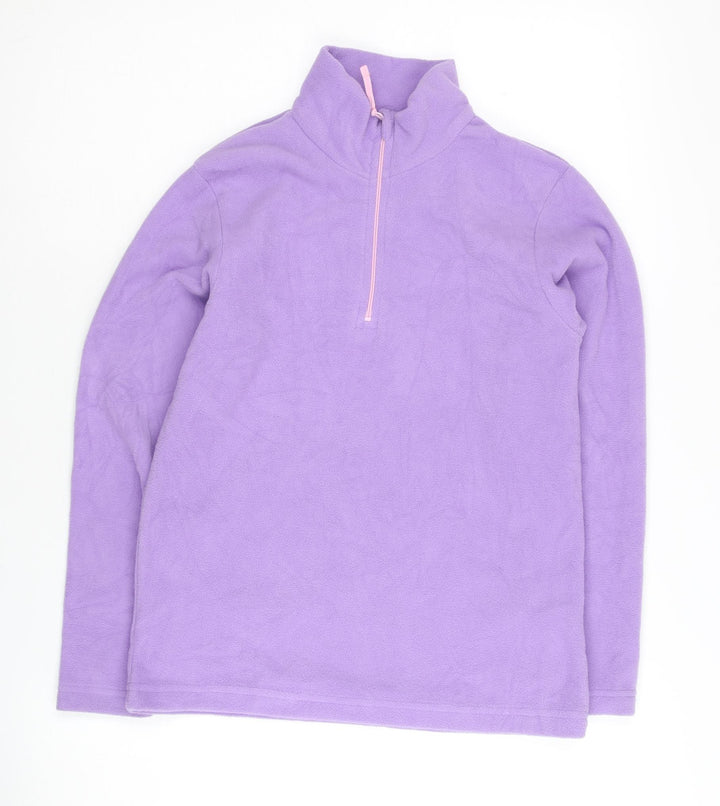 Mountain Warehouse Girls Purple Fleece Pullover Sweatshirt 11-12 Years