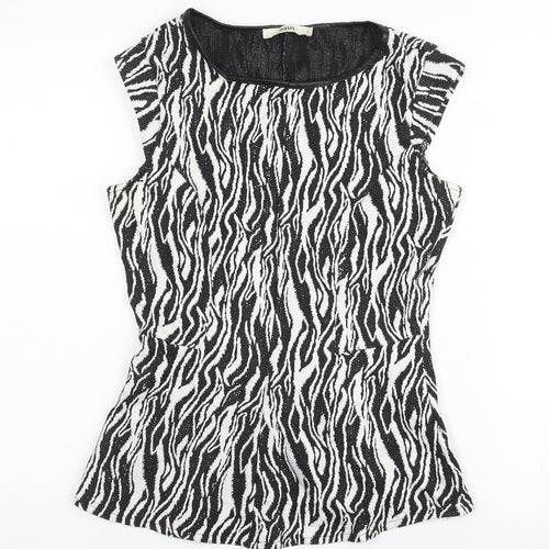 Oasis Women's Zebra Print Sleeveless Blouse Size S