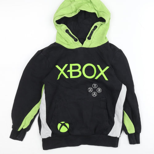 XBOX Boys Black Hoodie, 5-6 Years - Gaming Style