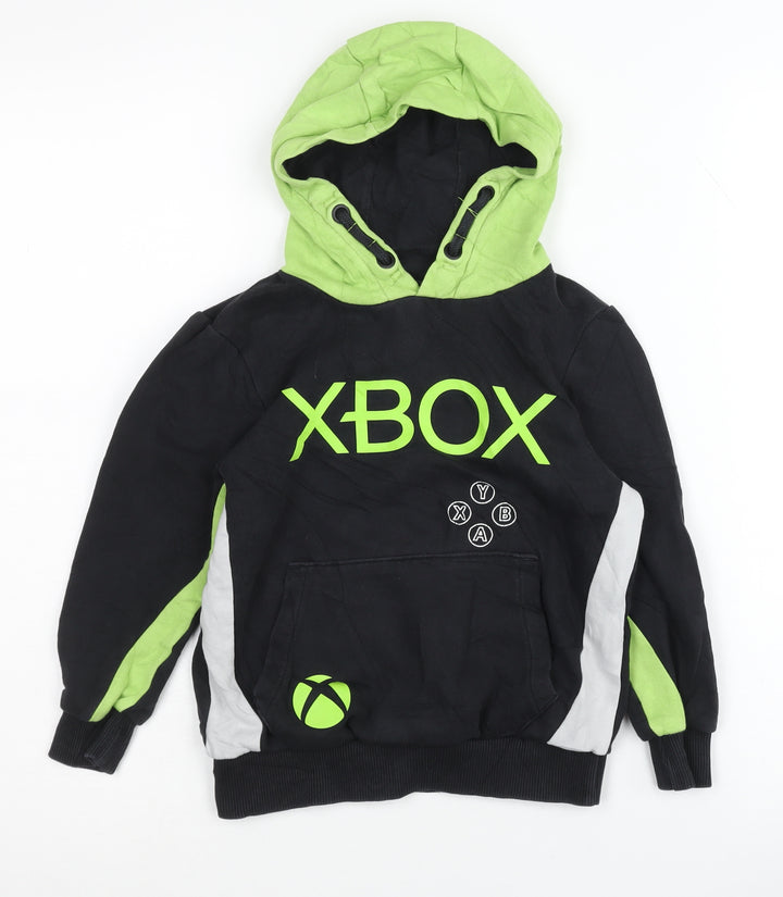 XBOX Boys Black Hoodie, 5-6 Years - Gaming Style