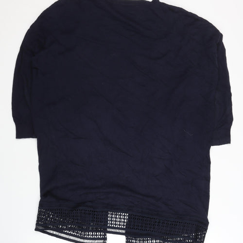 Dorothy Perkins Women's Blue Open Front Cardigan Size 14