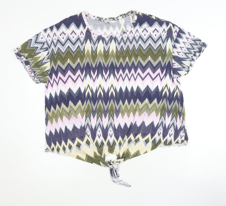 Red Herring Women's Multicoloured Geometric T-Shirt, Size 18