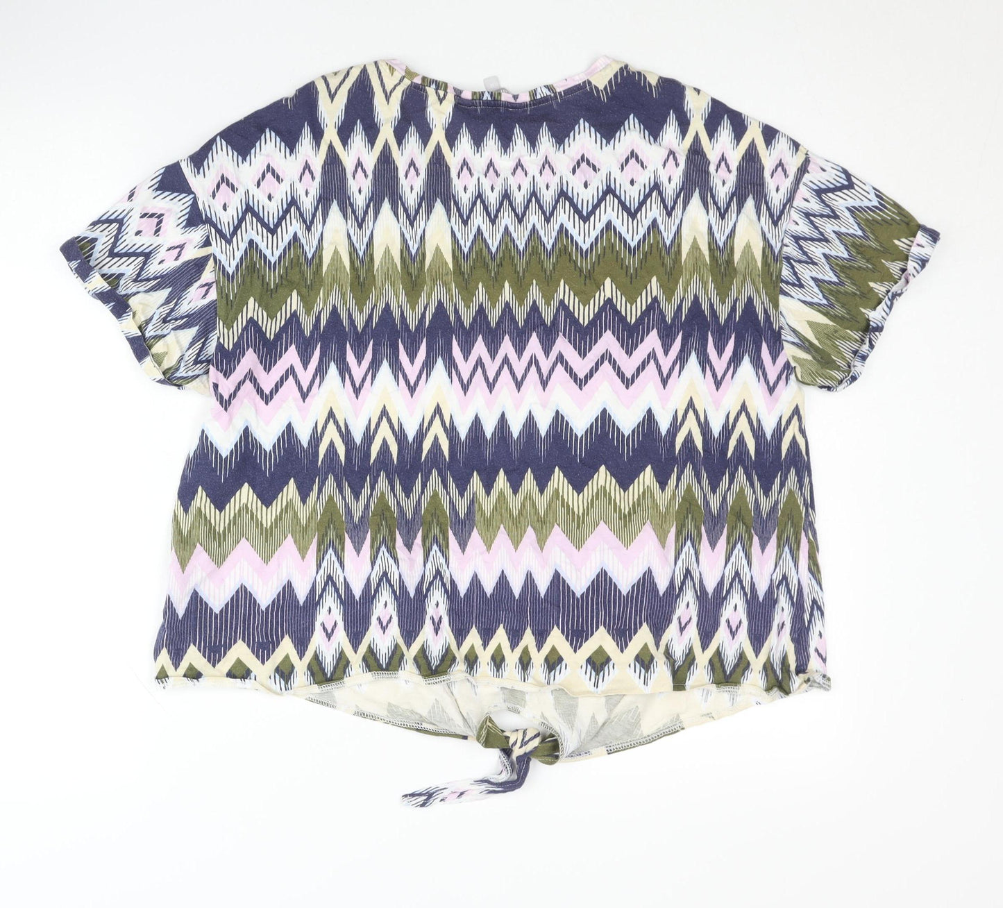 Red Herring Women's Multicoloured Geometric T-Shirt, Size 18