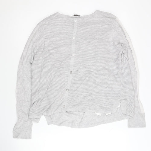 Mint Velvet Women's Grey Striped Cardigan Size 16