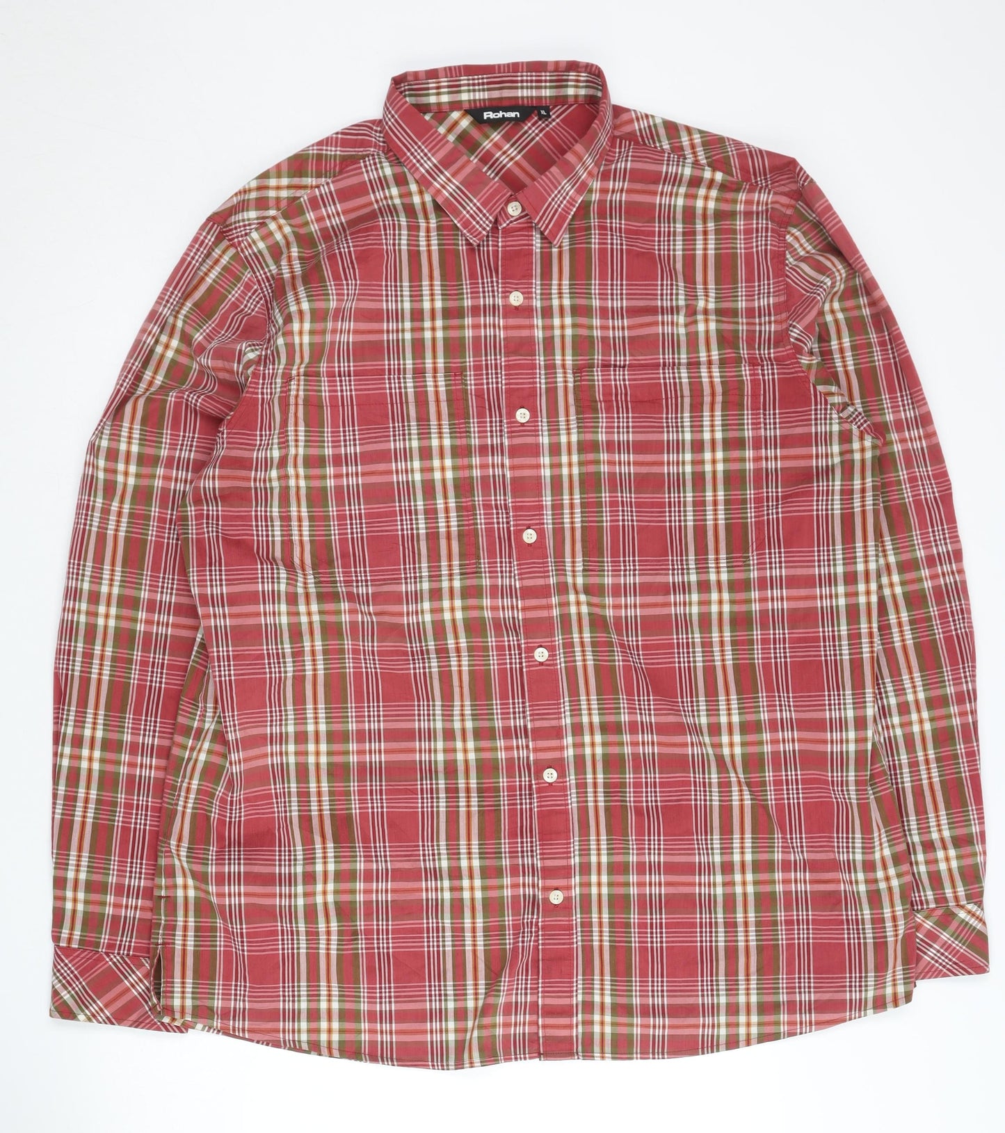 Rohan Men's XL Red Plaid Button-Up Shirt