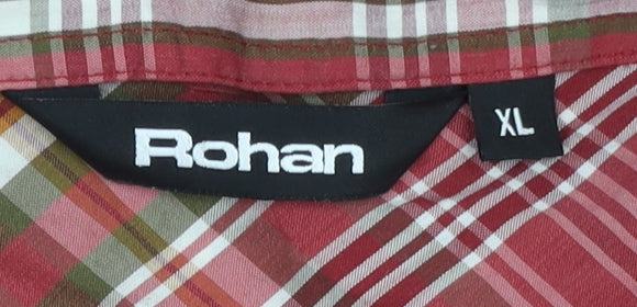 Rohan Men's XL Red Plaid Button-Up Shirt