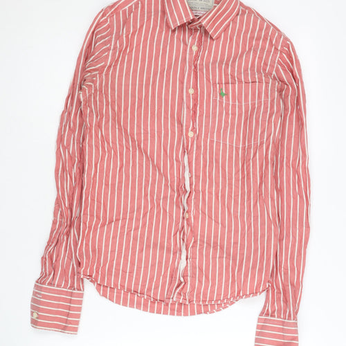 Jack Wills Men's Pink Striped Shirt XS