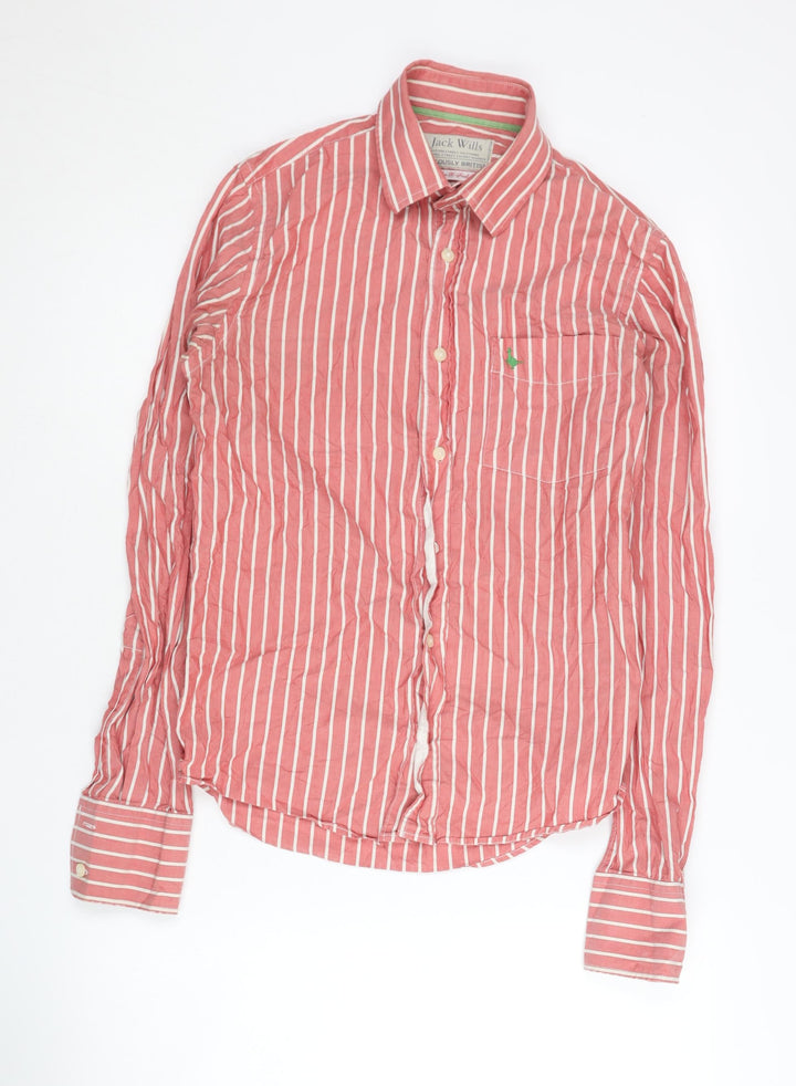 Jack Wills Men's Pink Striped Shirt XS
