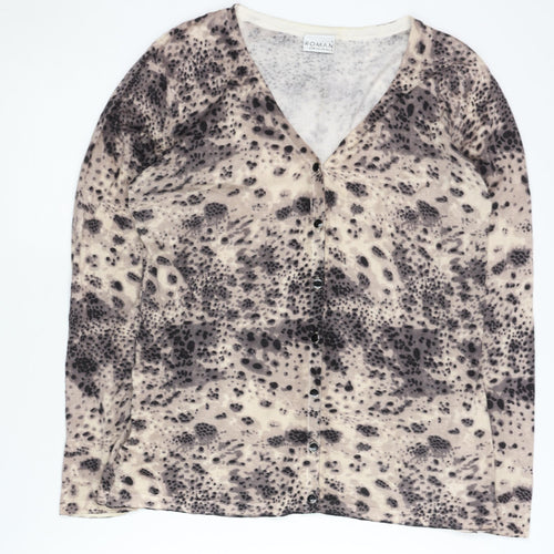 Roman Originals Women's Animal Print Cardigan S