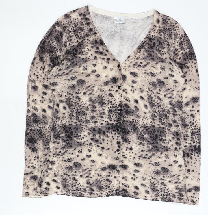 Roman Originals Women's Animal Print Cardigan S