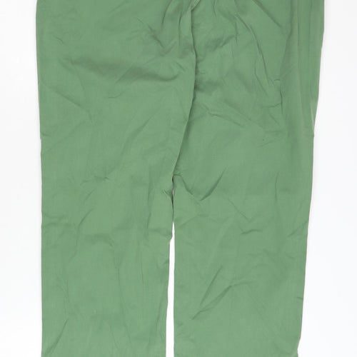 Marks and Spencer Women's Green Chino Trousers Size 16
