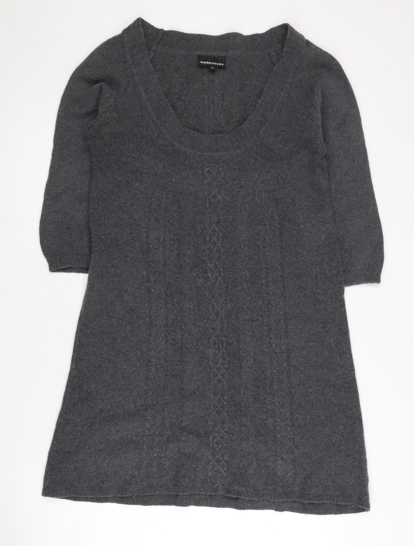 Warehouse Grey Jumper Dress UK 12 Women