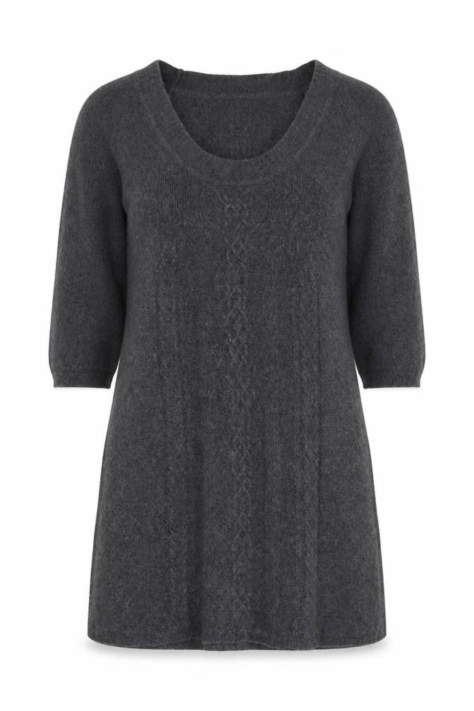 Front view of Warehouse Grey Jumper Dress UK 12 Women