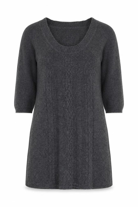 Front view of Warehouse Grey Jumper Dress UK 12 Women