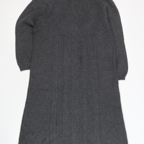 Warehouse Grey Jumper Dress UK 12 Women