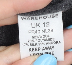 Warehouse Grey Jumper Dress UK 12 Women