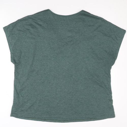 Emery Rose Women's Green XL V-Neck T-Shirt