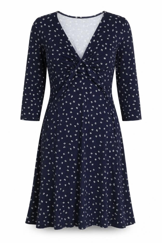 Mothercare Women's Blue Wrap Dress Size 14 Geometric