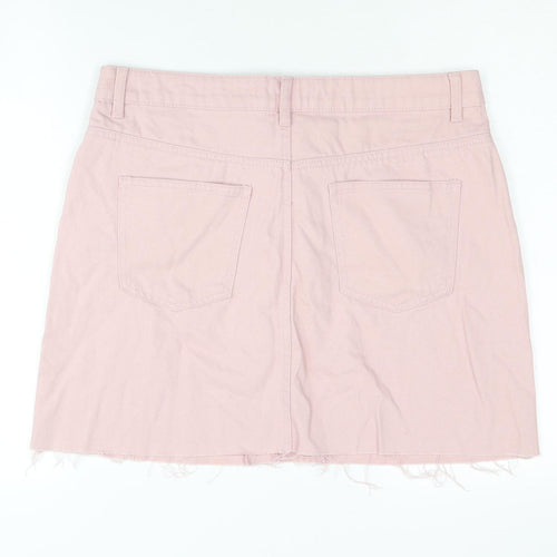 Denim Co. Women's Pink Knee Length Skirt Size 14