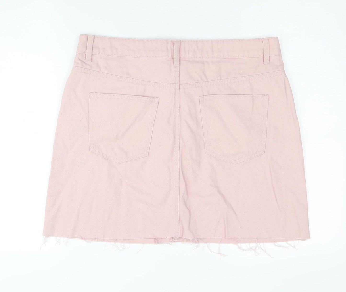 Denim Co. Women's Pink Knee Length Skirt Size 14