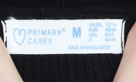 Primark Women's Black Cardigan Size M V-Neck Classic