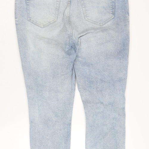 George Women's Blue Distressed Denim Jeans Size 16