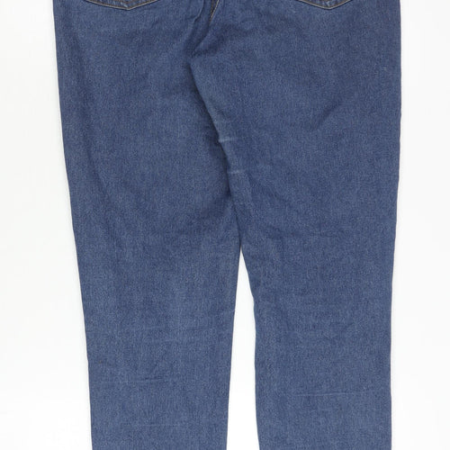 Denim Co. Women's Blue Skinny Distressed Jeans, Size 12