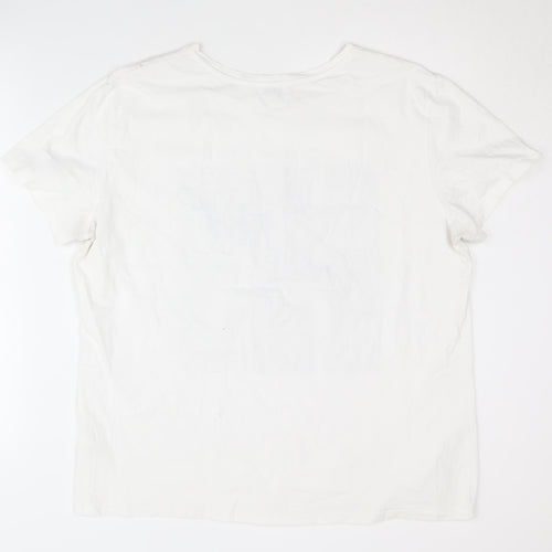 Papaya Women's White Animal Print T-Shirt Size 18