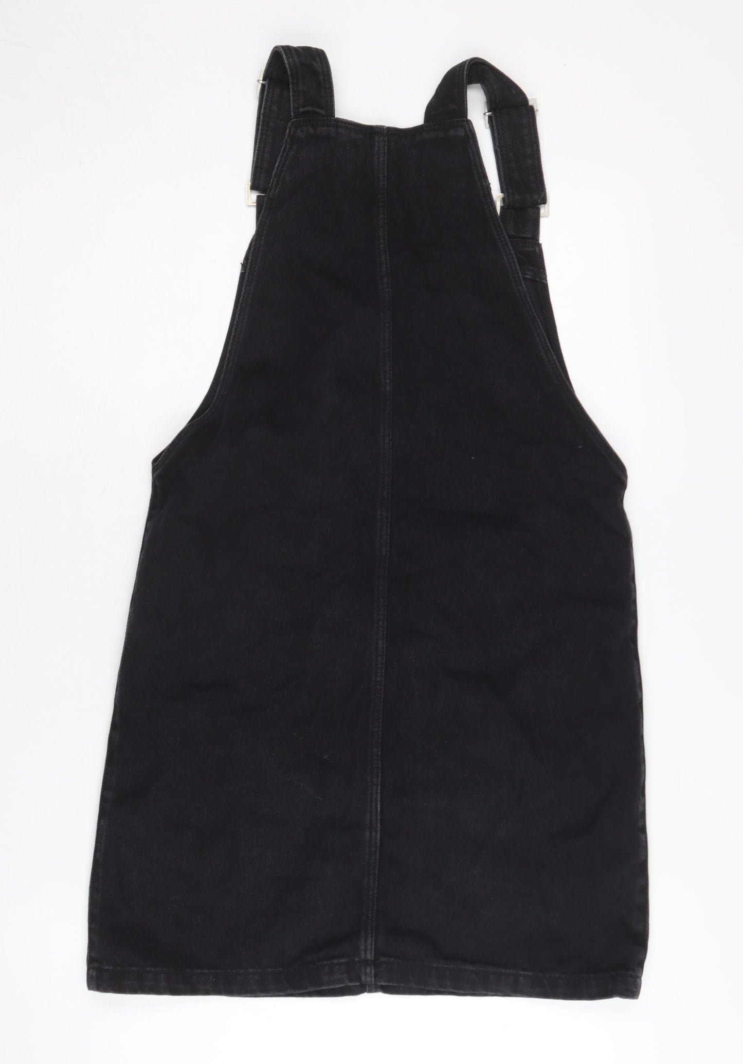 New Look Women's Black Denim Dungaree Dress Size 6