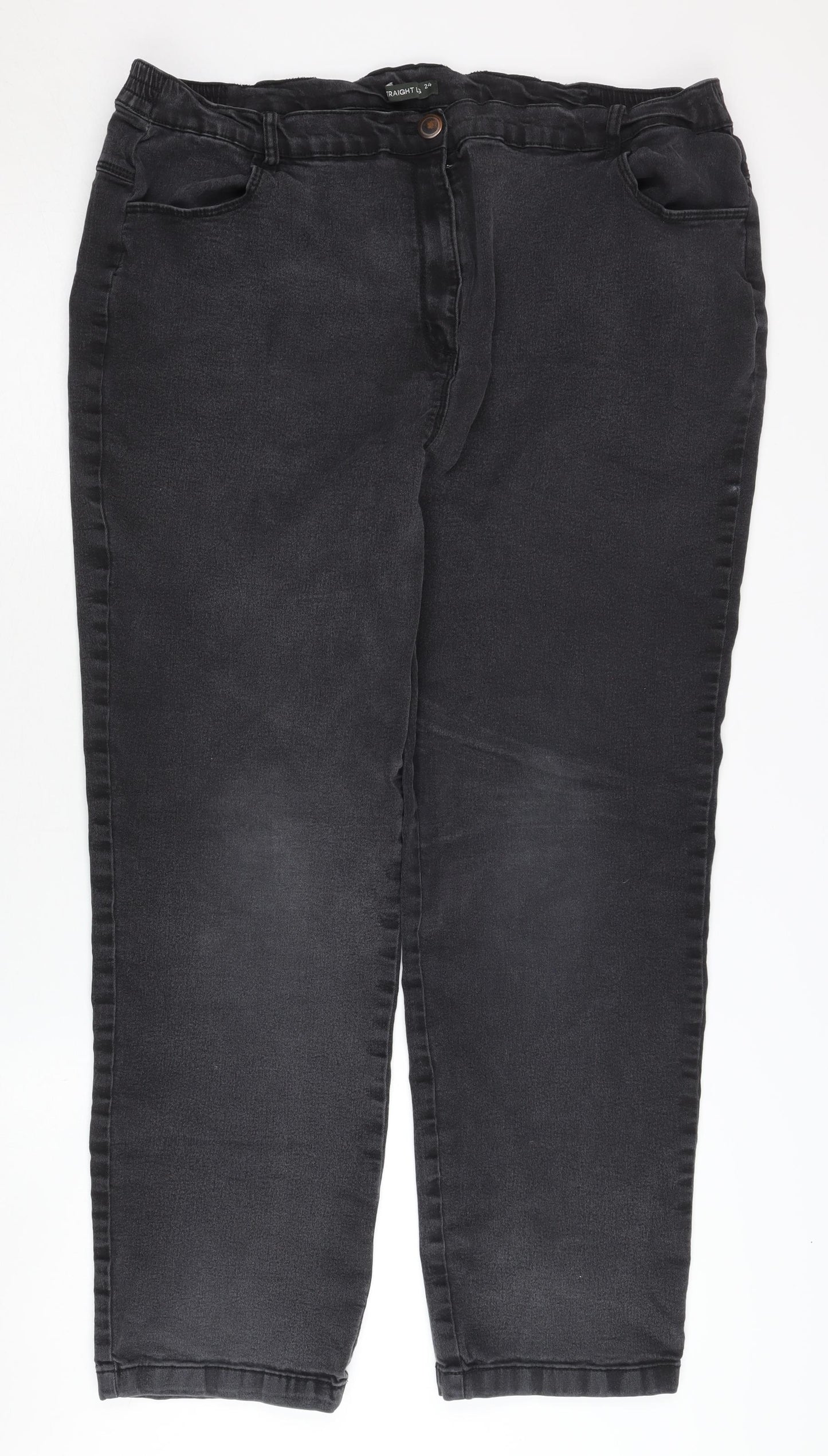 Bonmarché Women's Black Plus Size 24 Straight Jeans