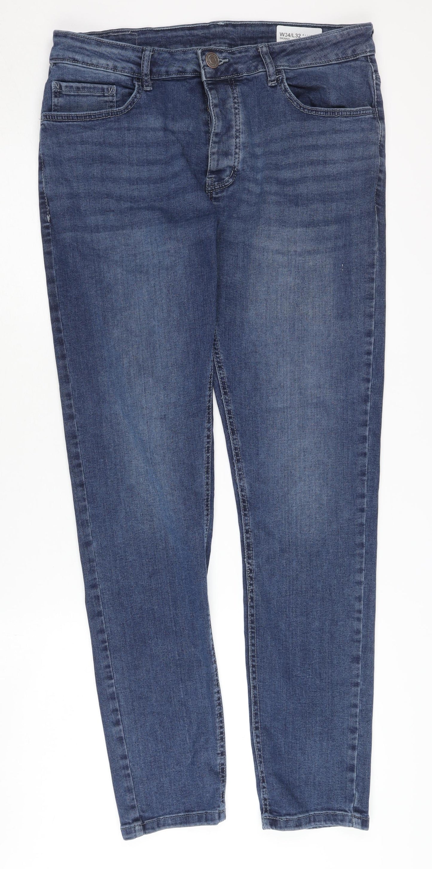 Denim Co Women's Blue Skinny Jeans Size 16