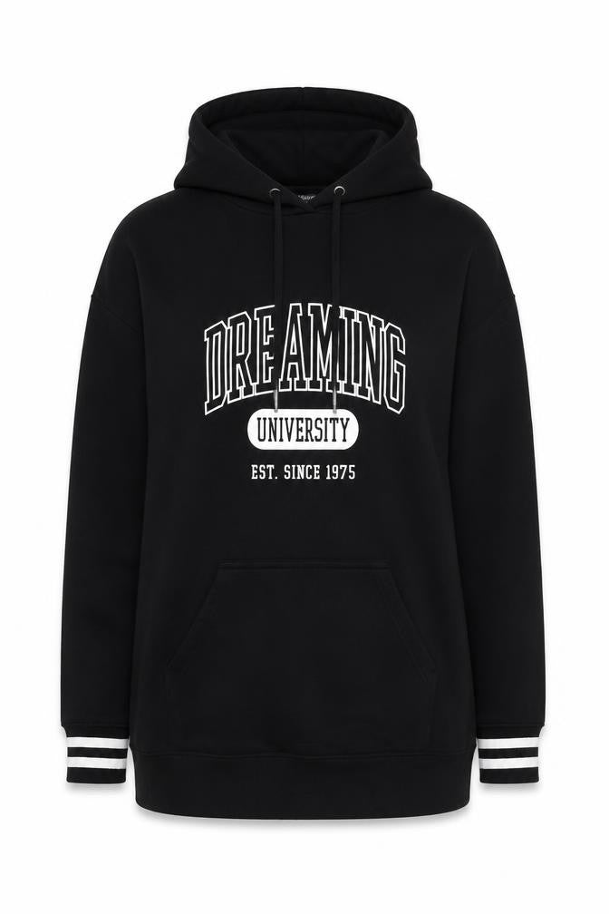 Front view of H&M Women's Black Pullover Hoodie, size 6