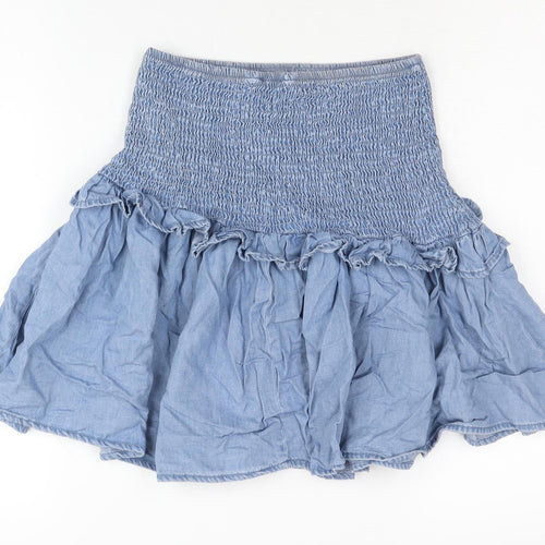 Primark Women's Blue Denim Peasant Skirt Size 10