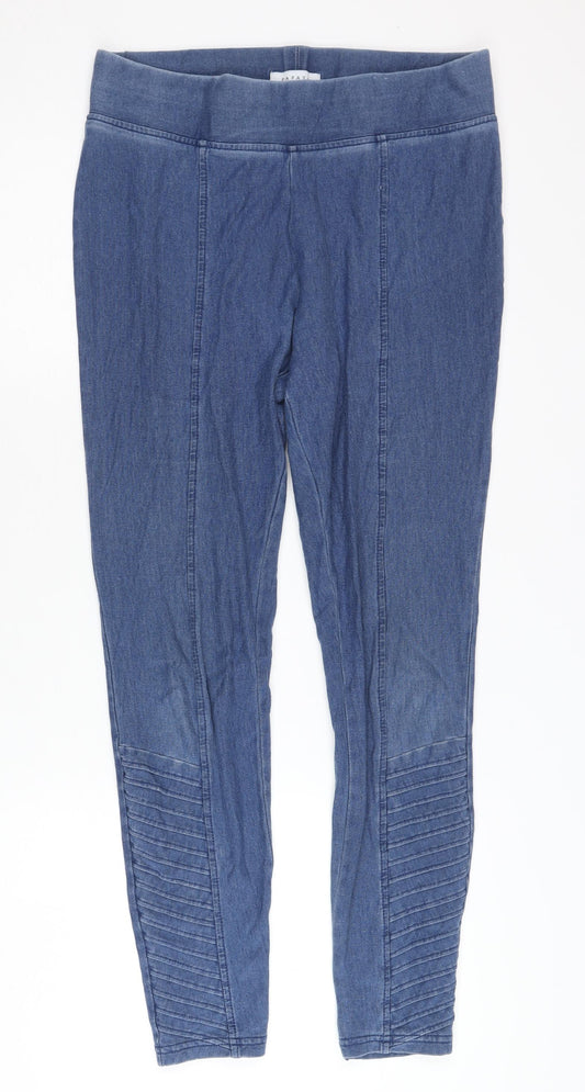 Papaya Women's Blue Cotton Blend Leggings, Size 12