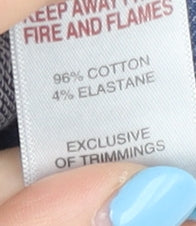 Papaya Women's Blue Cotton Blend Leggings, Size 12