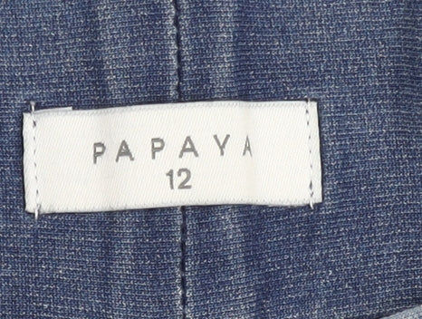 Papaya Women's Blue Cotton Blend Leggings, Size 12