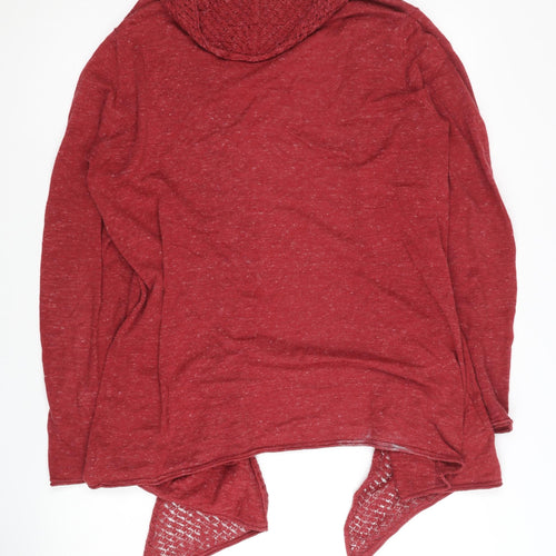 Fat Face Women's Red Open Front Cardigan Size 14