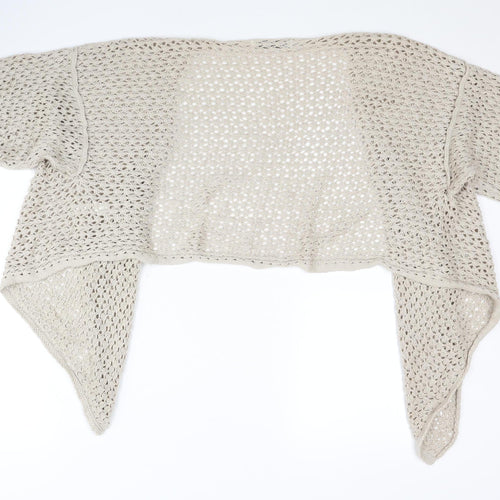 Old Navy Women's Beige Open-Knit Shrug - Size L