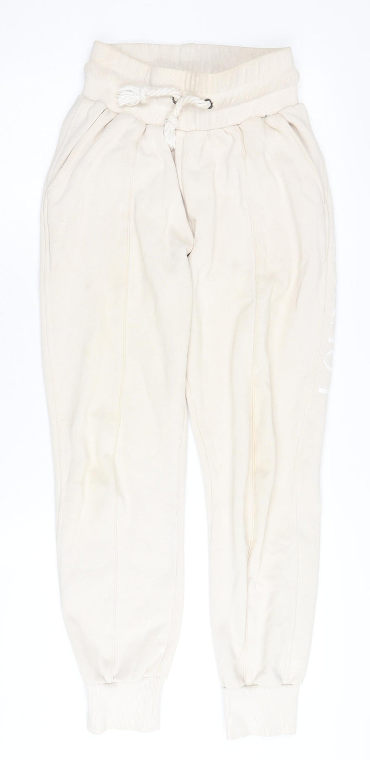 LOUNGE APPAREL Women Beige Jogger Trousers Size S