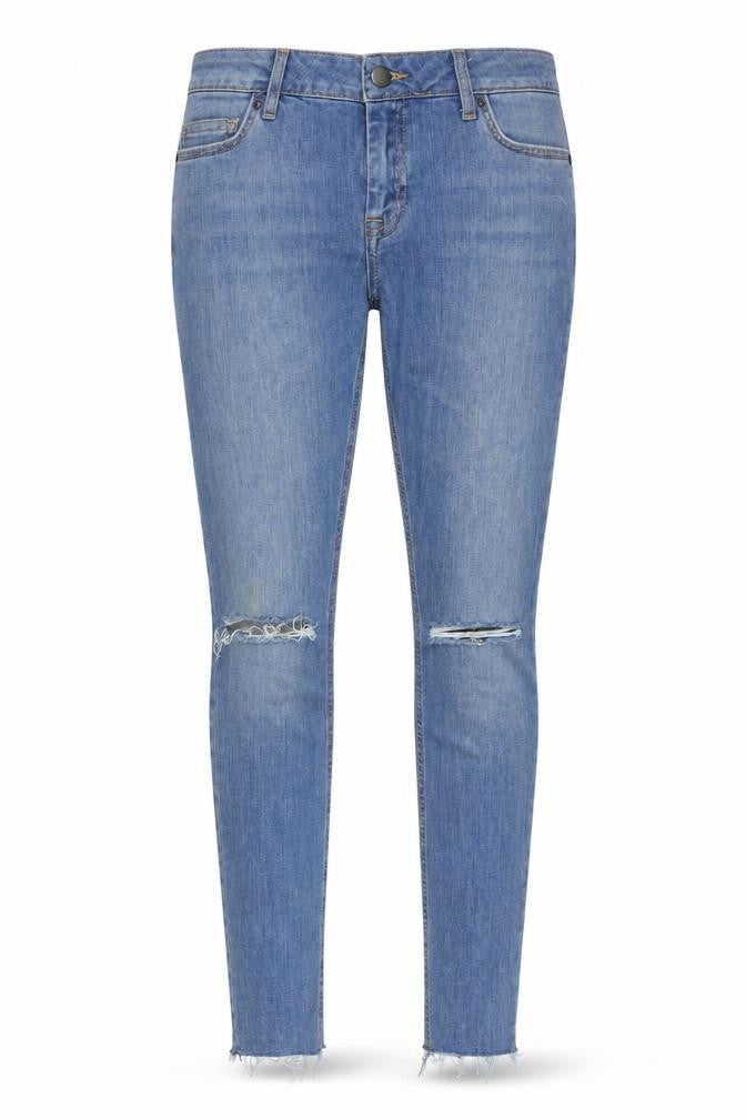 Front view of Denim Co. Women's Blue Skinny Jeans, size 8