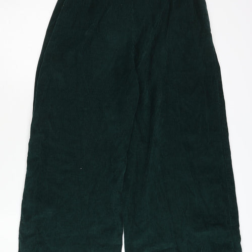 Denim Co Women's Green Corduroy Trousers Size 14