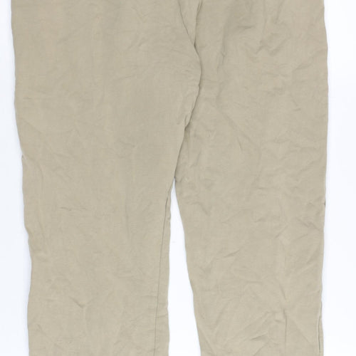 Zara Women's Beige Jogger Trousers Size 8 Cotton Casual
