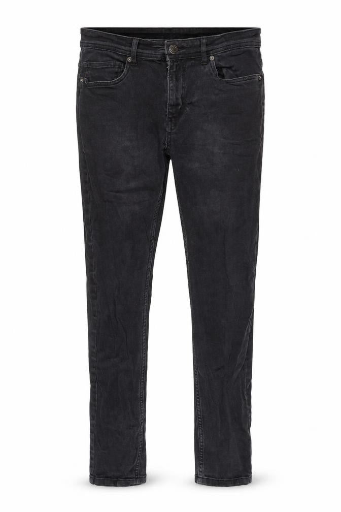 Front view of Denim Co. Men's Black Skinny Jeans 32-34