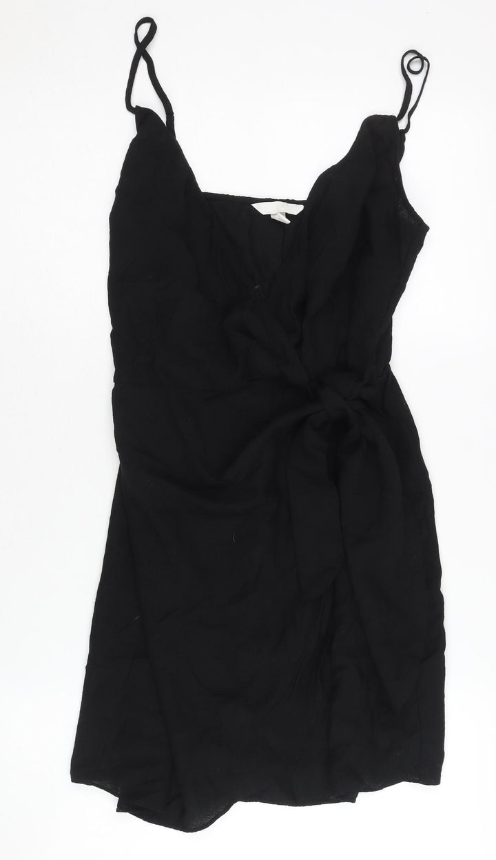 H&M Women's Black Wrap Camisole Top, Size S