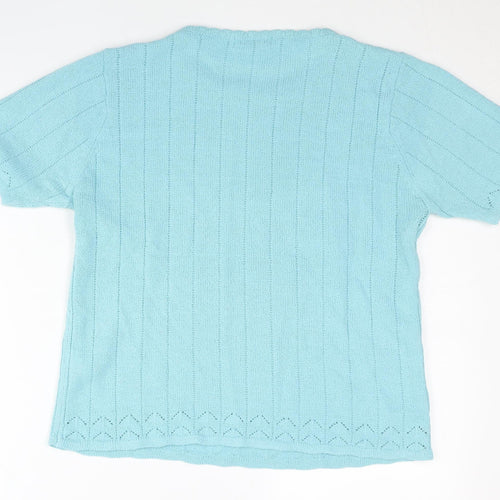 Berkertex Women's Blue Crew Neck Jumper Size 14