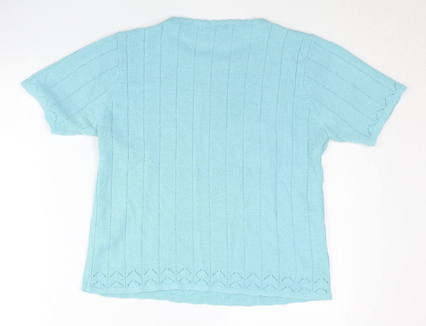 Berkertex Women's Blue Crew Neck Jumper Size 14