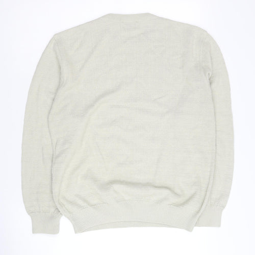 Marks and Spencer Ivory Crew Neck Jumper - Small