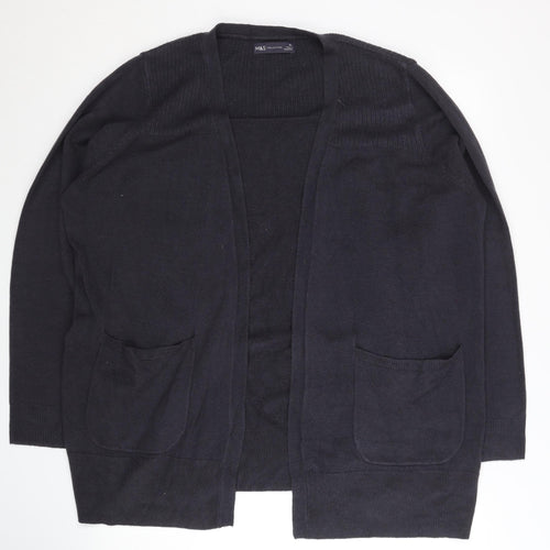 Marks and Spencer Women's Black Open Front Cardigan XL